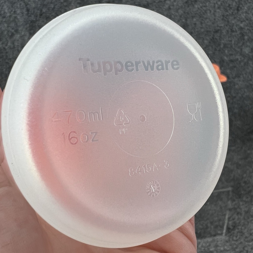 Tupperware 16oz Shaker Cup Orange Coral Flip Top Lid 8415A 8416A 8417A New 2 - Picture 3 of 8